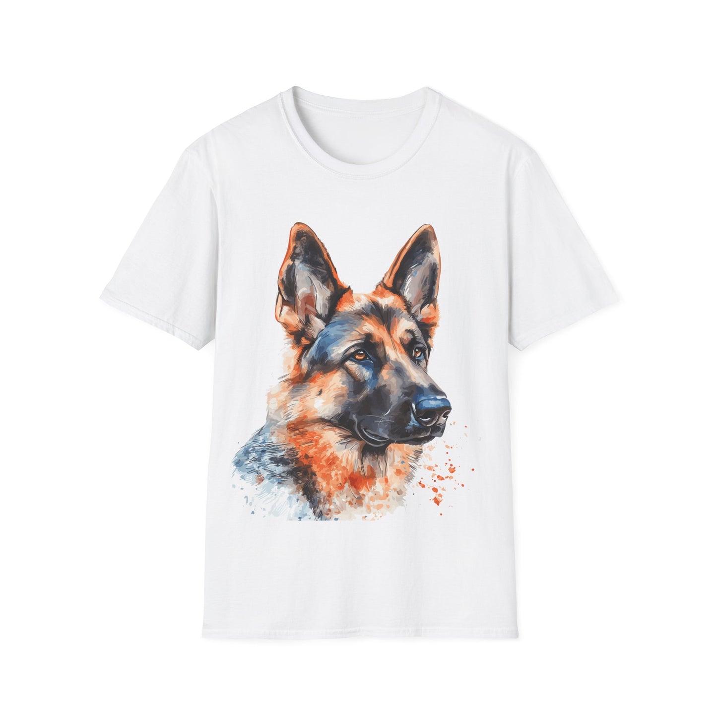 Watercolour German Shepherd T-Shirt, Dog Mom Shirt, Dog Lovers, Animal Lover Gift, Cute Tee