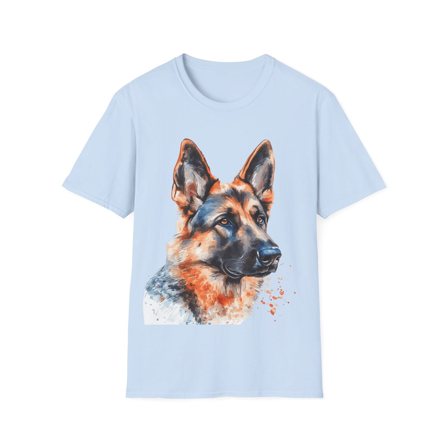 Watercolour German Shepherd T-Shirt, Dog Mom Shirt, Dog Lovers, Animal Lover Gift, Cute Tee