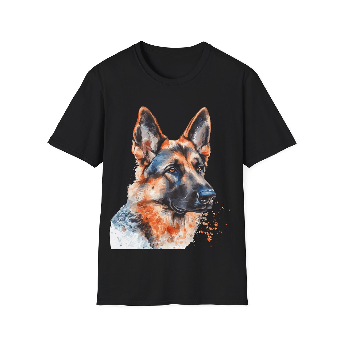 Watercolour German Shepherd T-Shirt, Dog Mom Shirt, Dog Lovers, Animal Lover Gift, Cute Tee