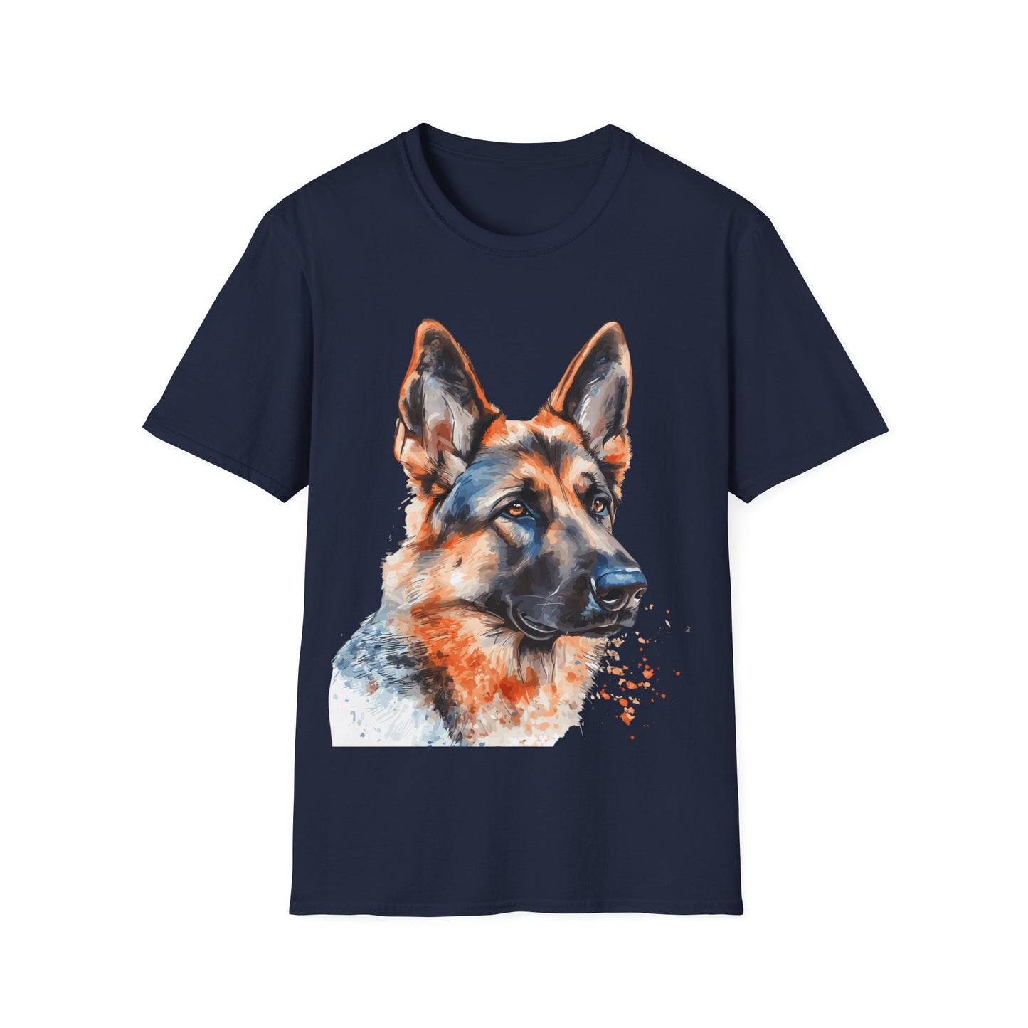 Watercolour German Shepherd T-Shirt, Dog Mom Shirt, Dog Lovers, Animal Lover Gift, Cute Tee