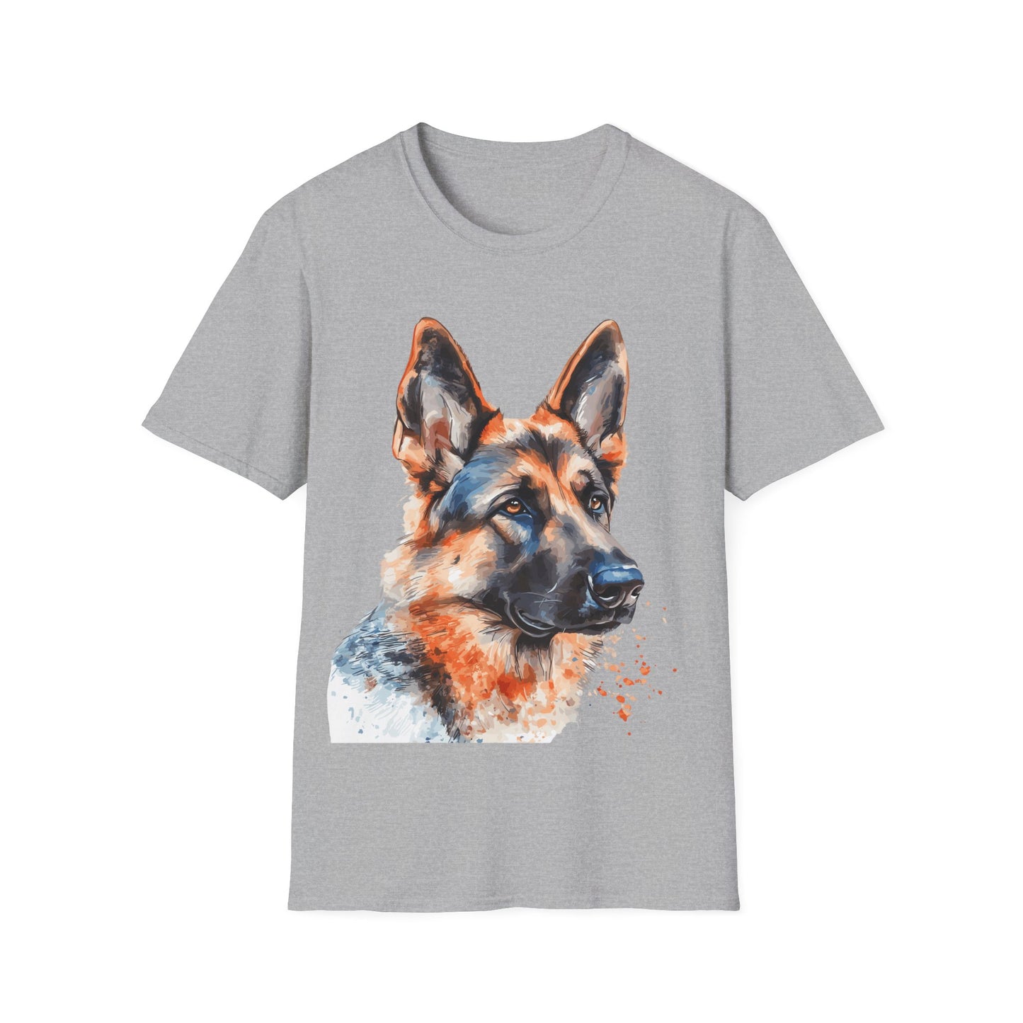 Watercolour German Shepherd T-Shirt, Dog Mom Shirt, Dog Lovers, Animal Lover Gift, Cute Tee