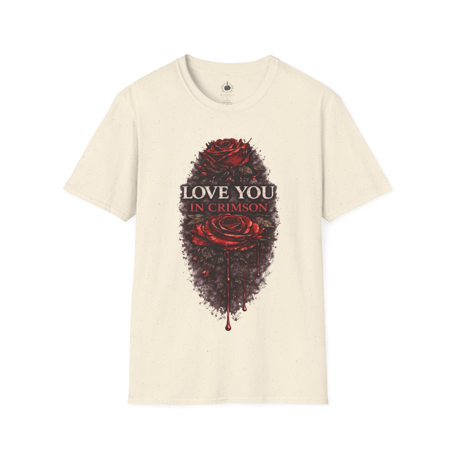 🩸 Love You in Crimson – Romantic Gothic Rose T-Shirt