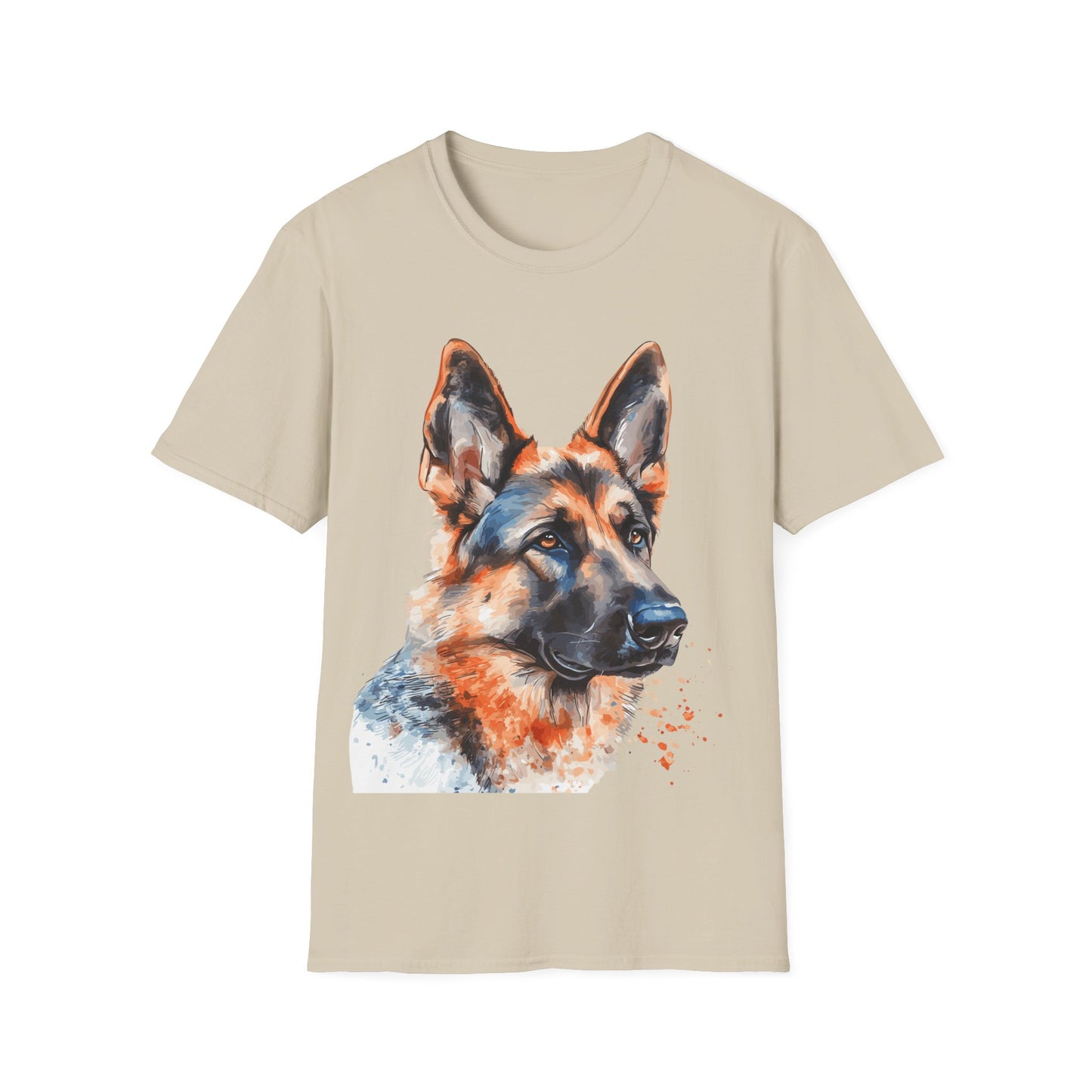 Watercolour German Shepherd T-Shirt, Dog Mom Shirt, Dog Lovers, Animal Lover Gift, Cute Tee