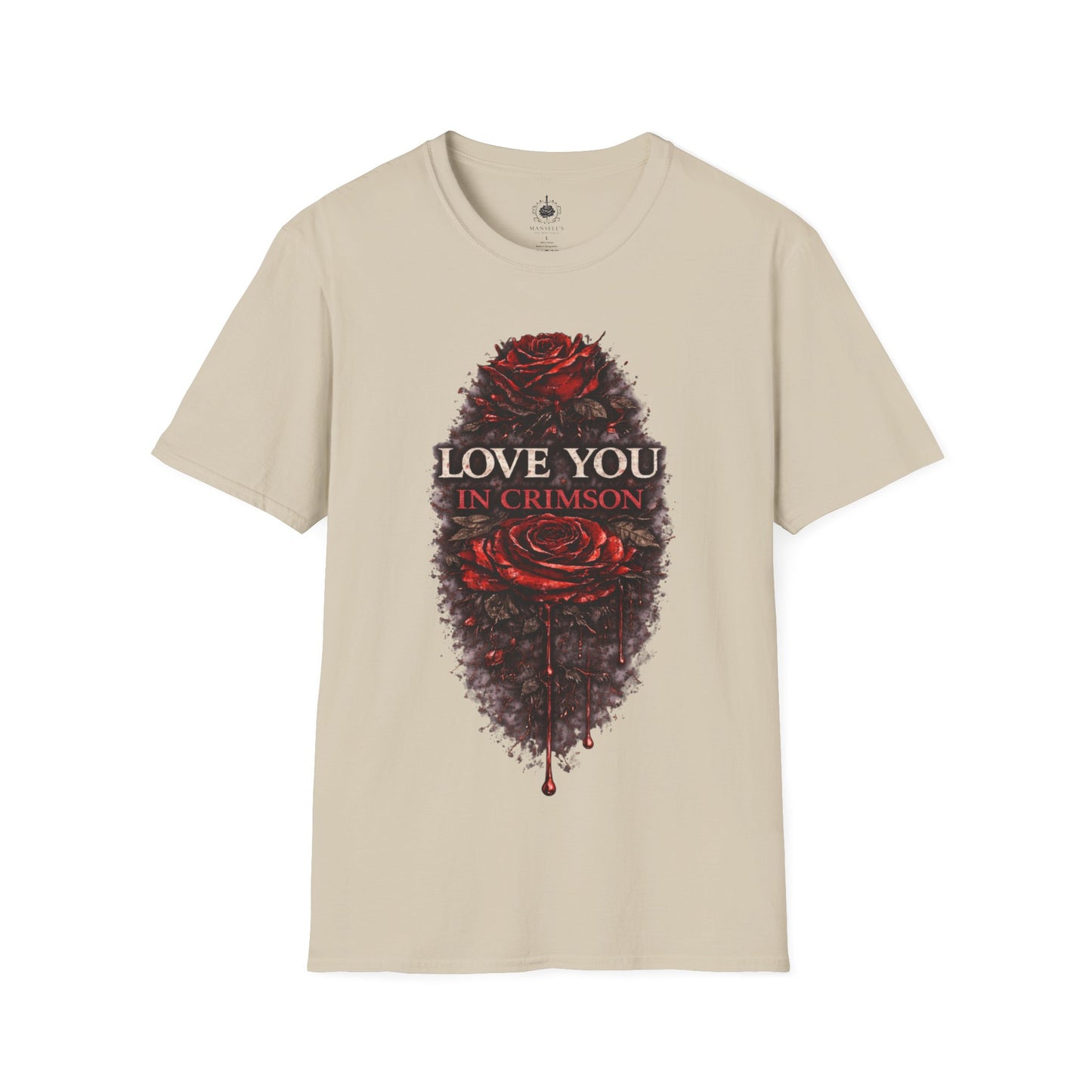 🩸 Love You in Crimson – Romantic Gothic Rose T-Shirt