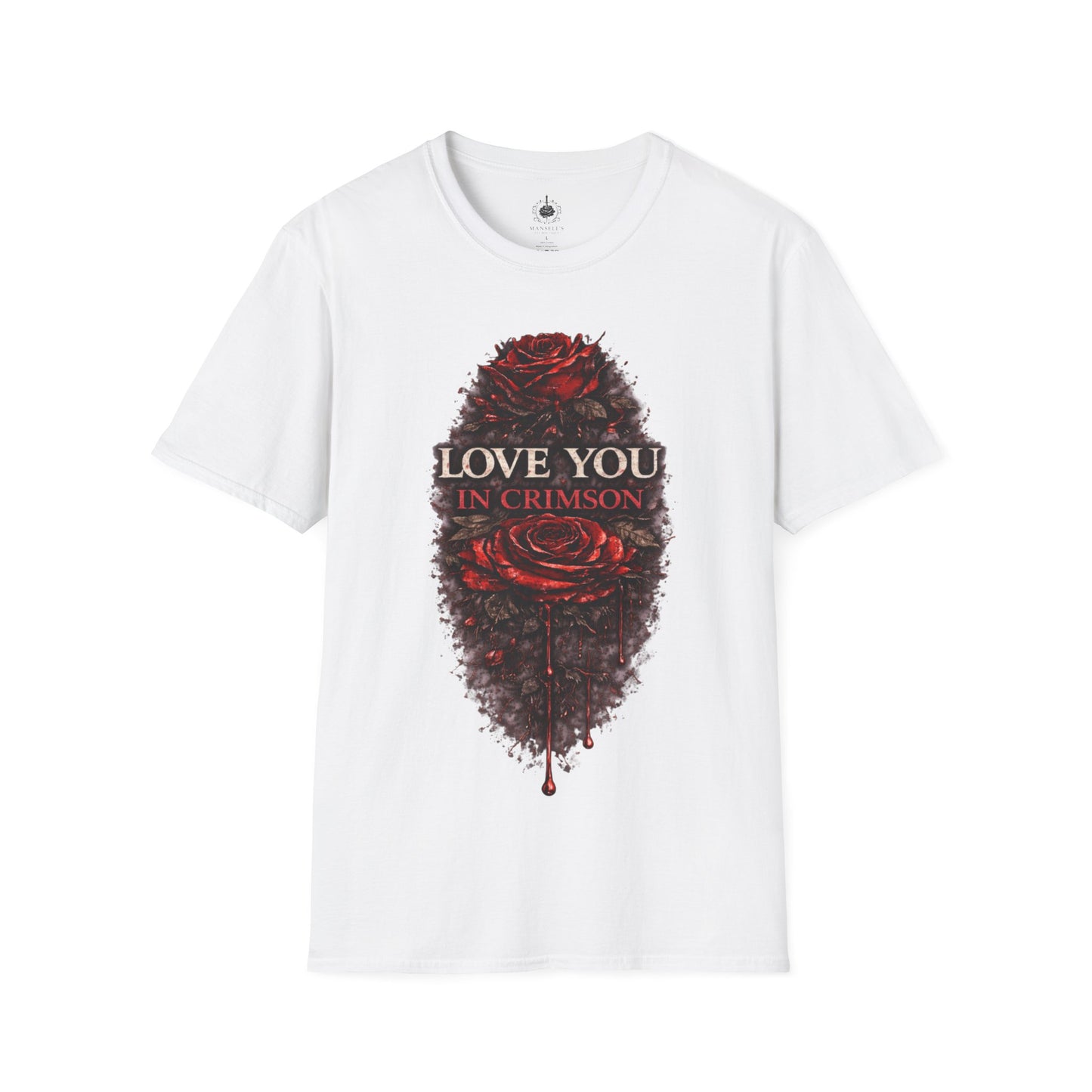 🩸 Love You in Crimson – Romantic Gothic Rose T-Shirt