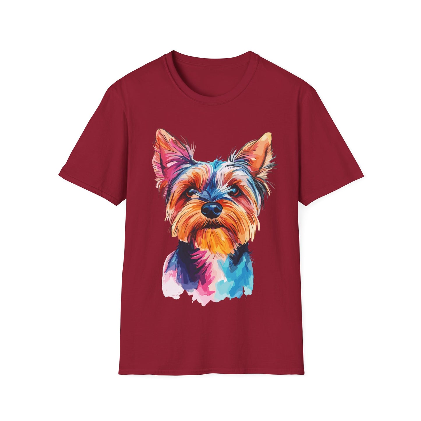 Watercolour Yorkshire Terrier T-Shirt - Dog Mom, Cute Dog Lover Gift, Softstyle Tee, Animal Print Shirt, Pet Owner Apparel
