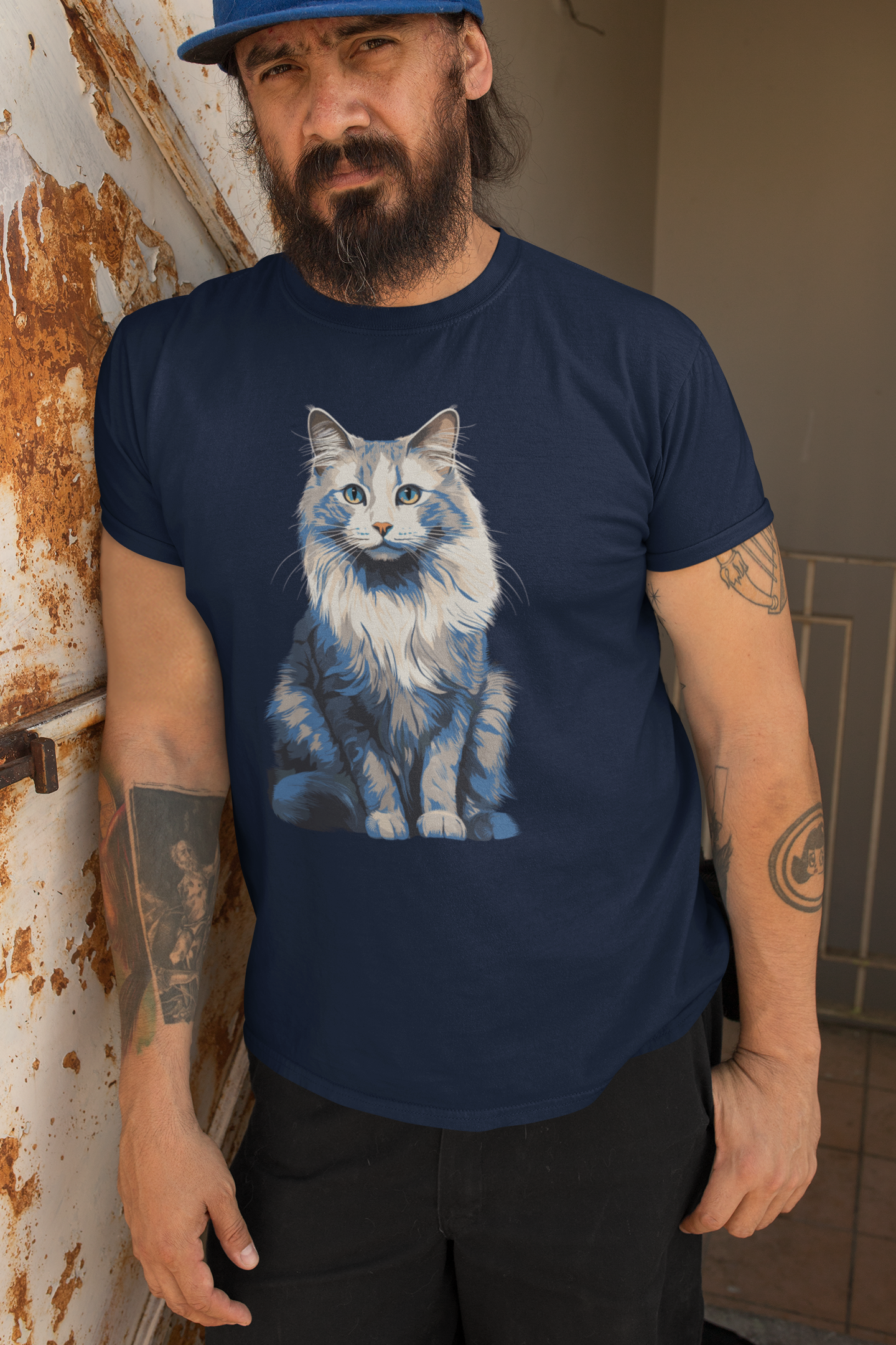 Vintage Ragdoll Cat T-Shirt, Cute Kitty Lover Gift Tee, Cat Mom Shirt, Retro Feline Graphic Top, Cat Lady Fashion Apparel