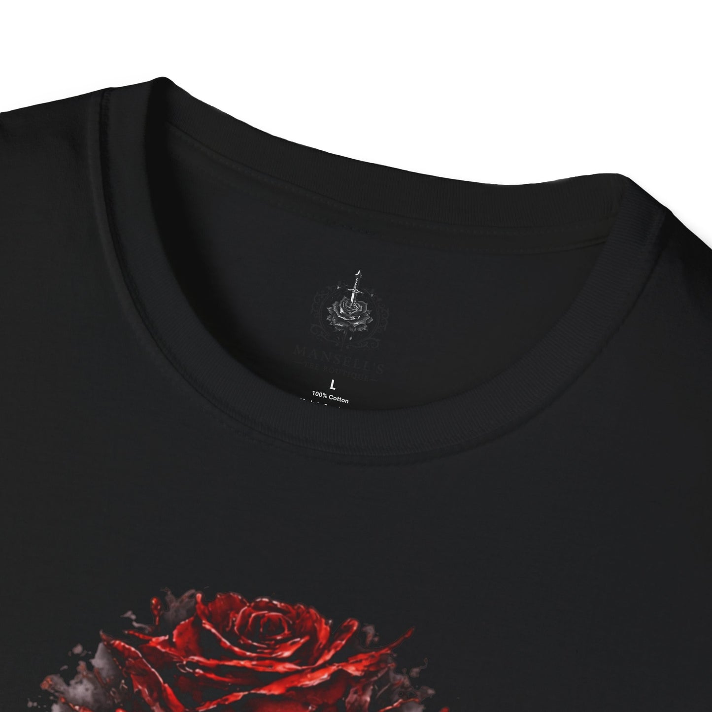 🩸 Love You in Crimson – Romantic Gothic Rose T-Shirt