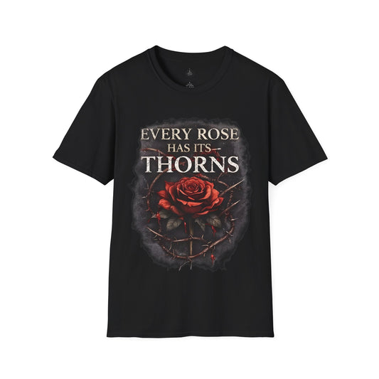 🌹 Every Rose Has Its Thorns – Dark Romance Gothic T-Shirt
