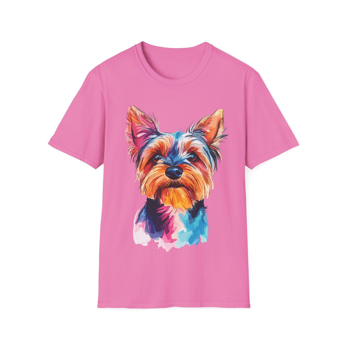 Watercolour Yorkshire Terrier T-Shirt - Dog Mom, Cute Dog Lover Gift, Softstyle Tee, Animal Print Shirt, Pet Owner Apparel