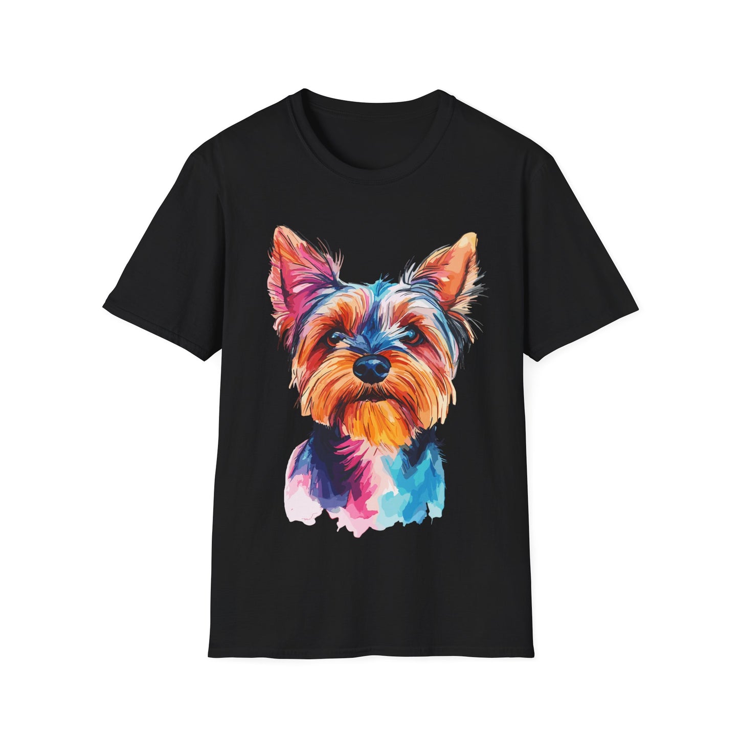 Watercolour Yorkshire Terrier T-Shirt - Dog Mom, Cute Dog Lover Gift, Softstyle Tee, Animal Print Shirt, Pet Owner Apparel
