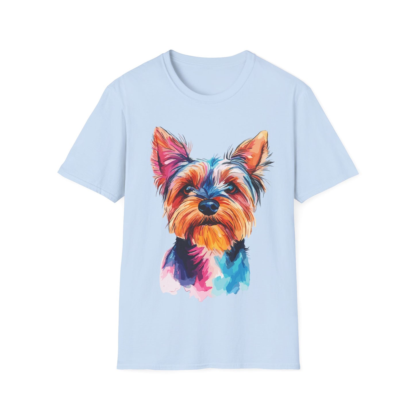 Watercolour Yorkshire Terrier T-Shirt - Dog Mom, Cute Dog Lover Gift, Softstyle Tee, Animal Print Shirt, Pet Owner Apparel