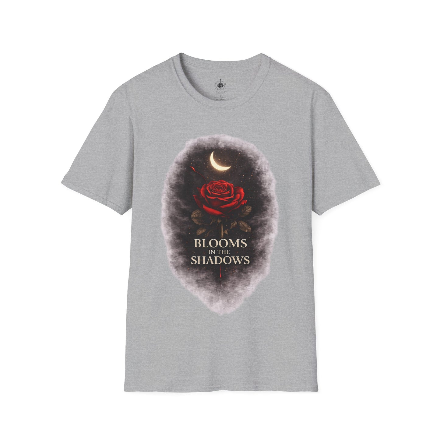 🌙🌹 Blooms in the Shadows – Gothic Dark Romance T-Shirt